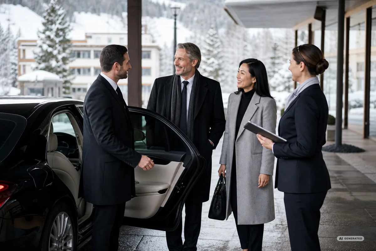 Delegatiebegeleiding en chauffeurservice in Davos tijdens WEF 2027