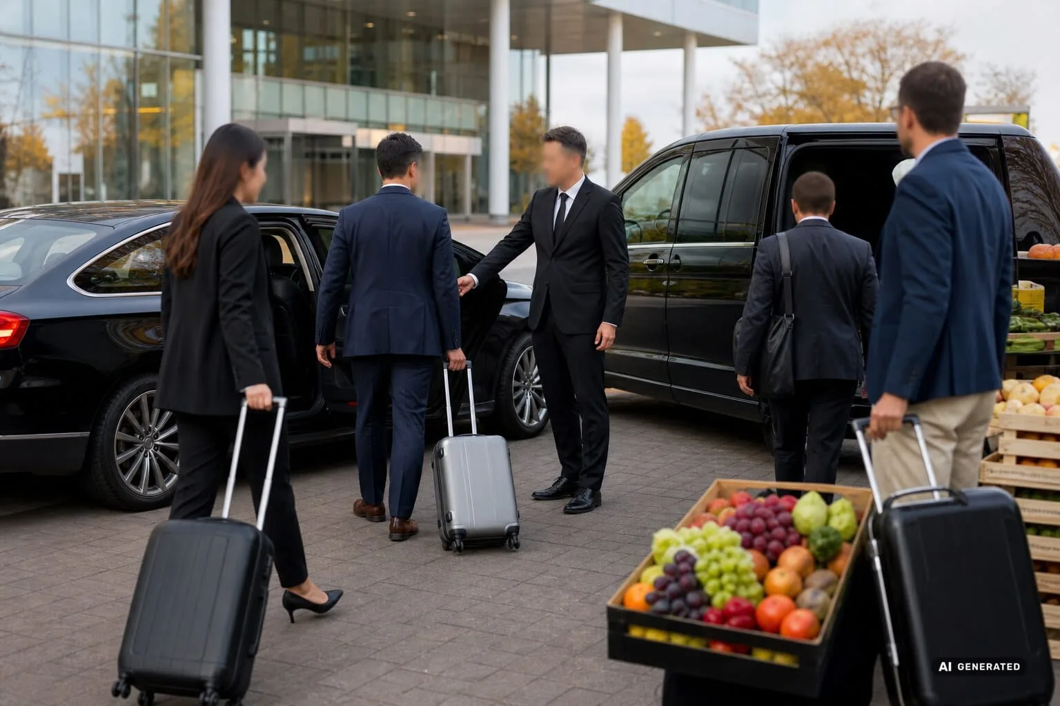 Buyer- en delegatietransfer naar Fruit Logistica Berlin - AI generated