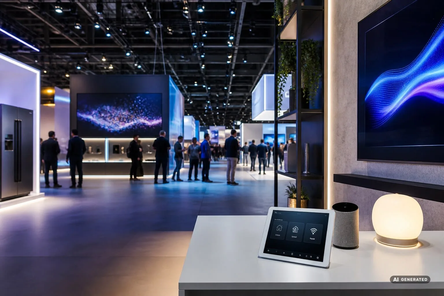 IFA Berlin elektronica- en technologiebeurs in beursomgeving - AI generated